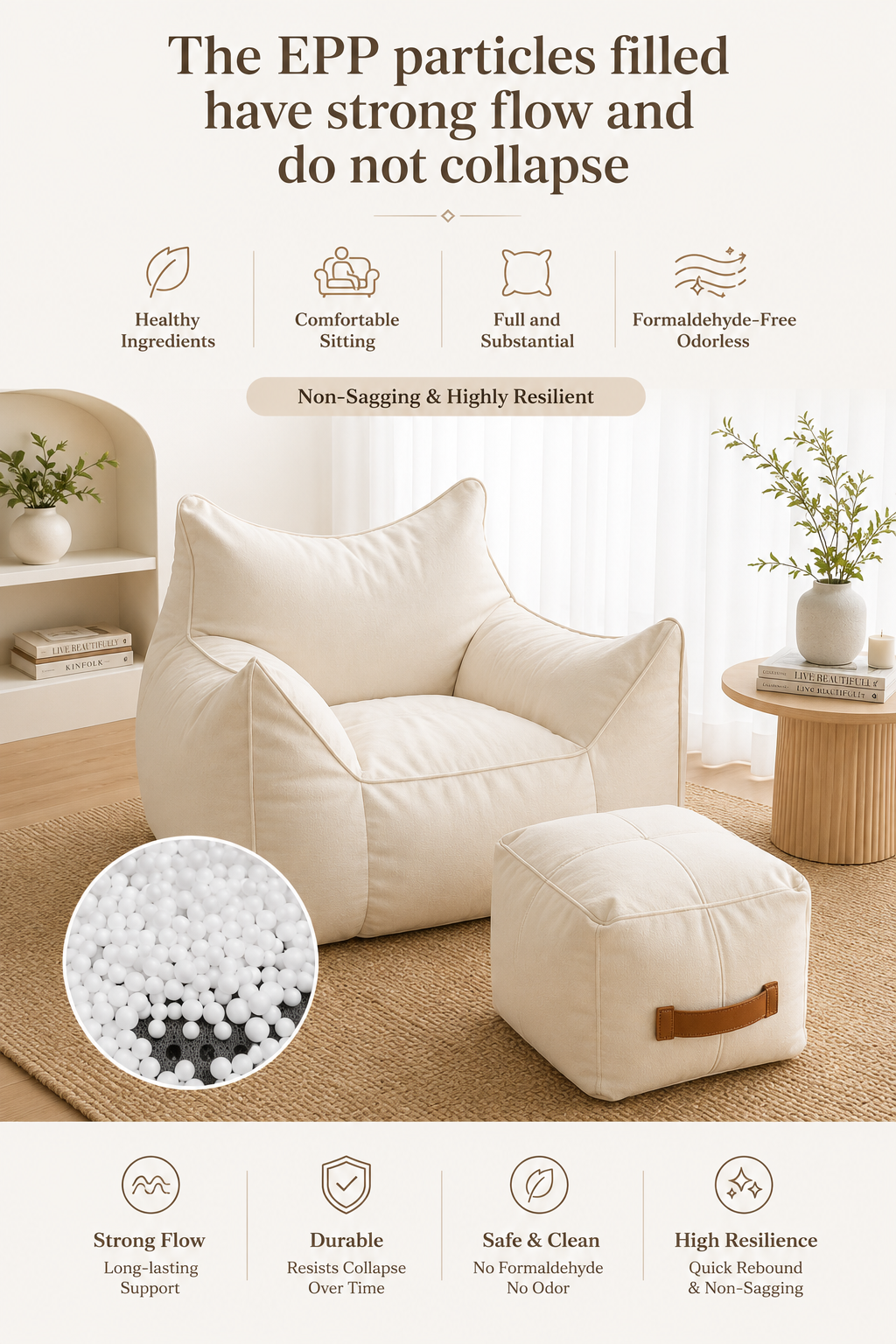 Cloud Comfort Chair with Ottoman