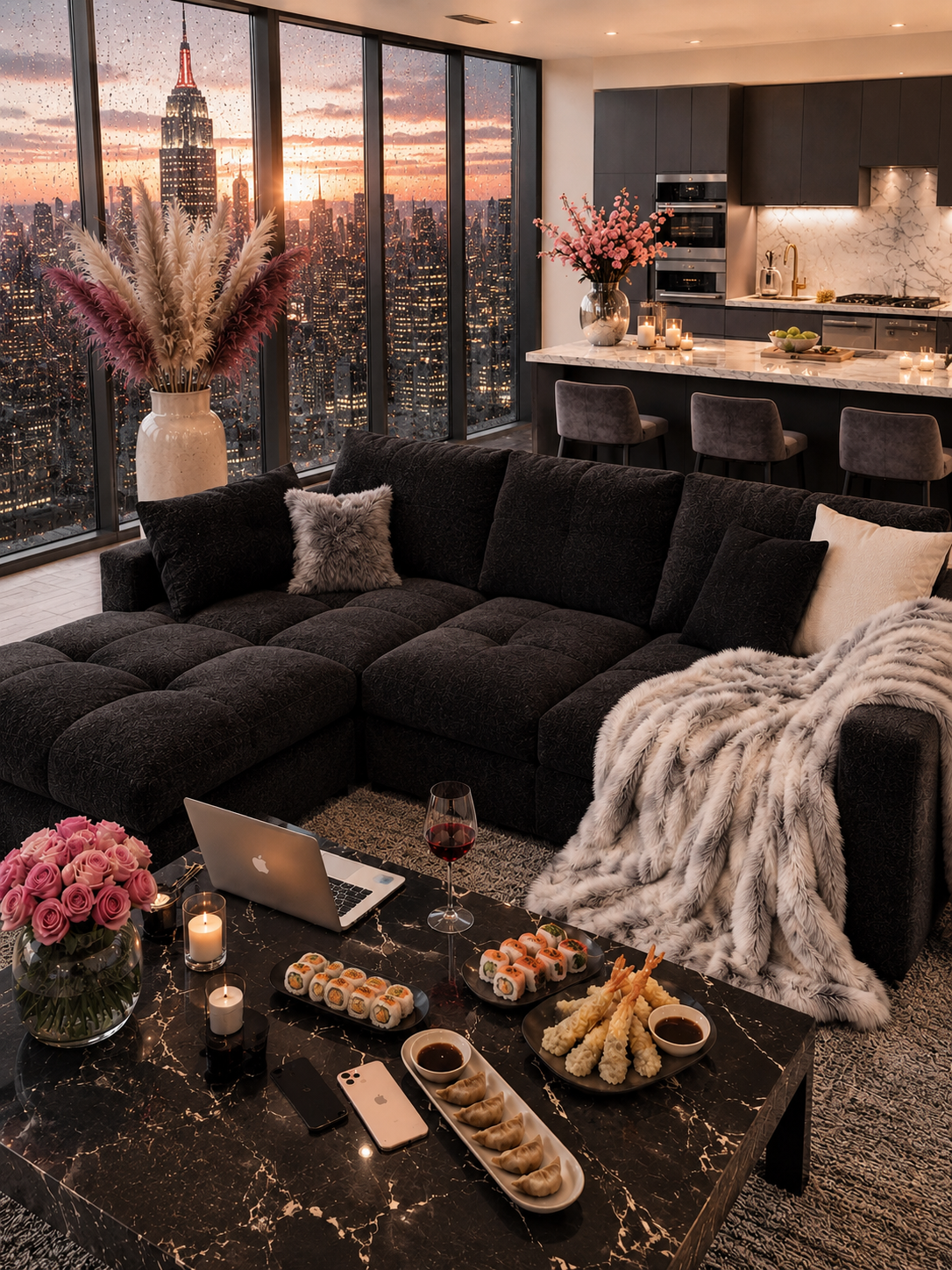 Luxury L-Shaped Cloud Couch | Modular Chenille Sleeper Sofa | Deep Seat | No Assembly