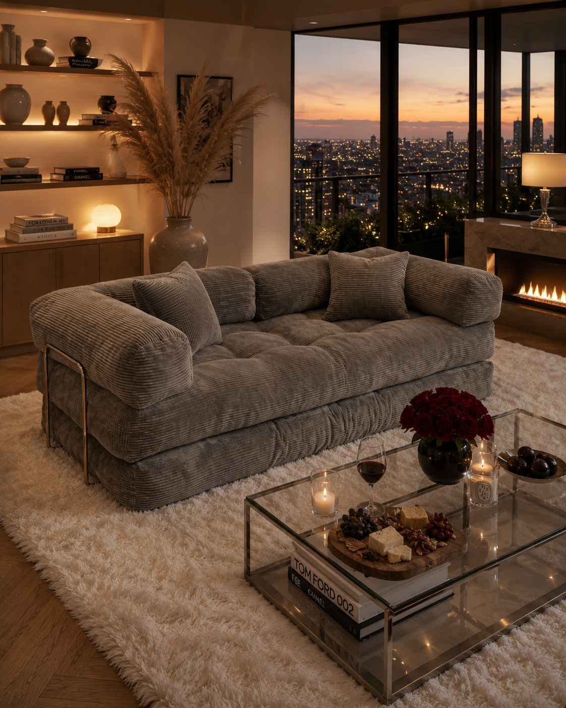 Cloud Corduroy Sleeper Sofa Bed | Deep Seat Lounge Couch | No Assembly Floor Sofa | Convertible Loveseat Furniture