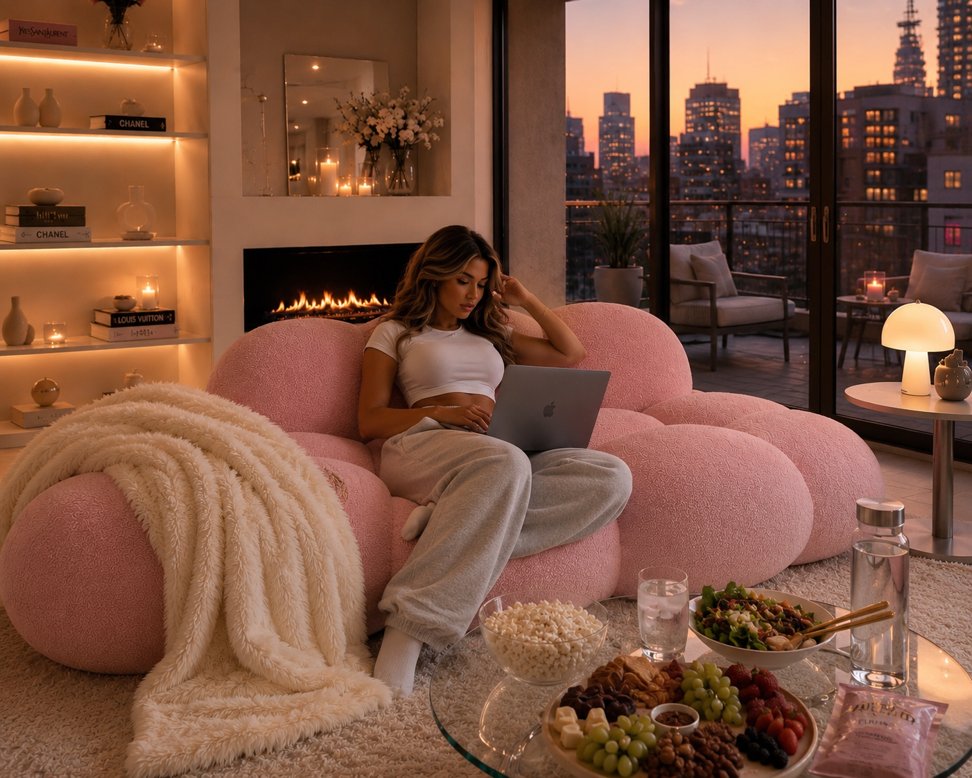 Cloud Shaped Couch | Italian Modern Bubble Sofa | Boucle Cloud Lounge | No Assembly
