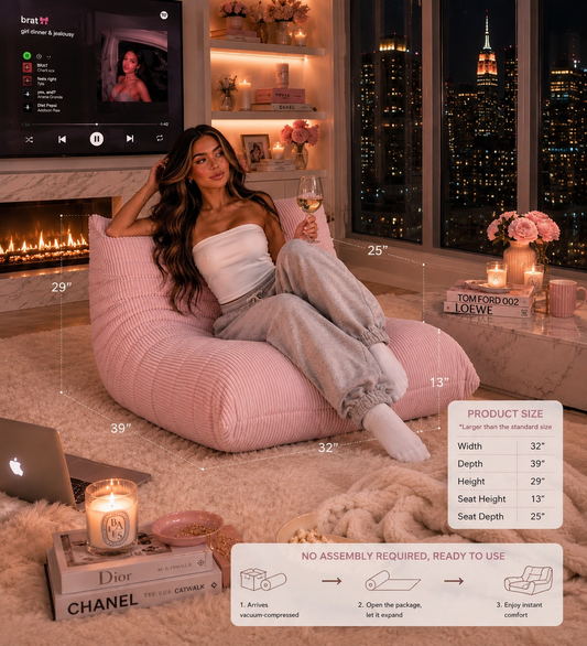 Lazy Bean Bag | Memory Foam Floor Chair
