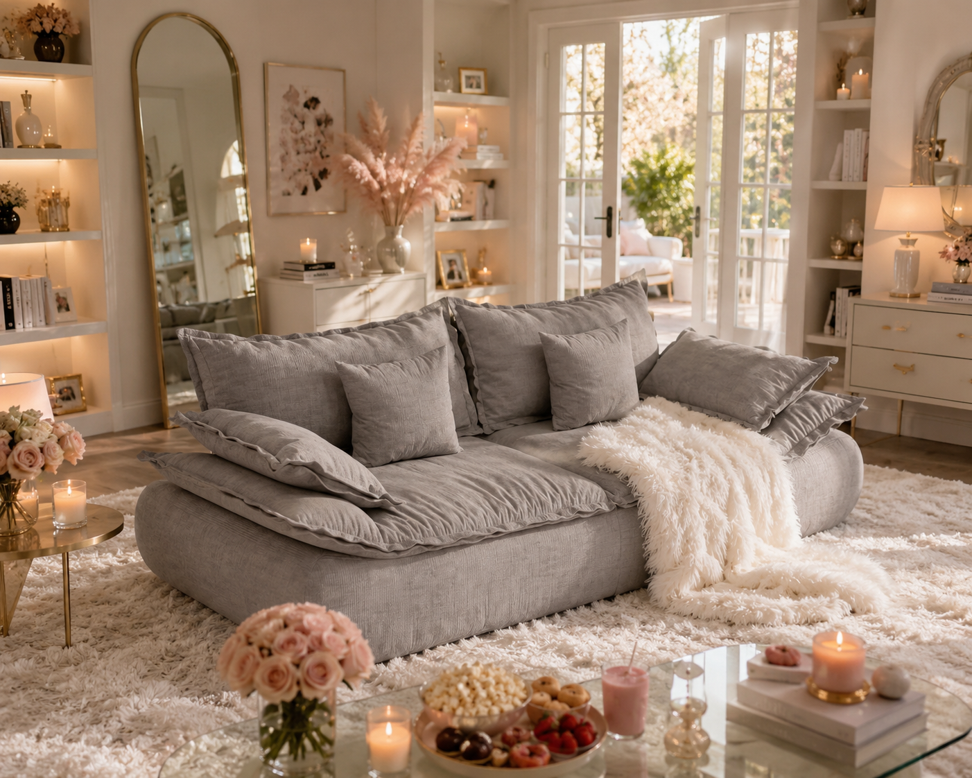 86.6” Sailboat Cloud Couch | Modern Lounge Sofa |