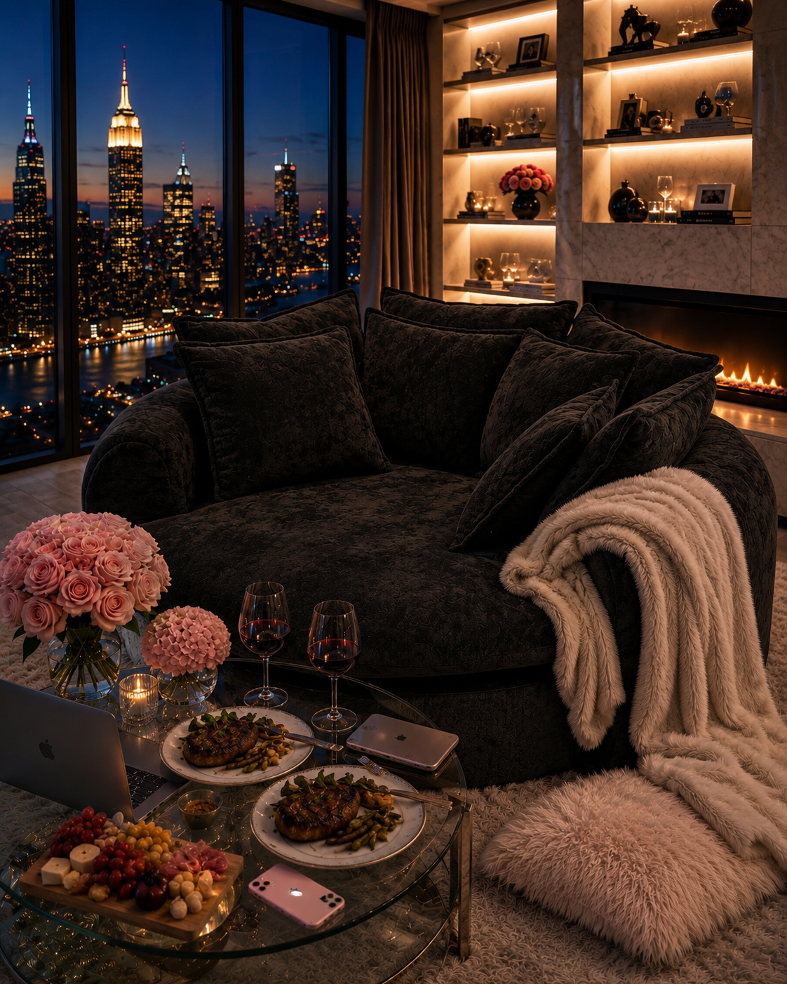 59.8” Cloud Lounge Sofa | Black Chenille Sleeper Couch | Oversized Chair