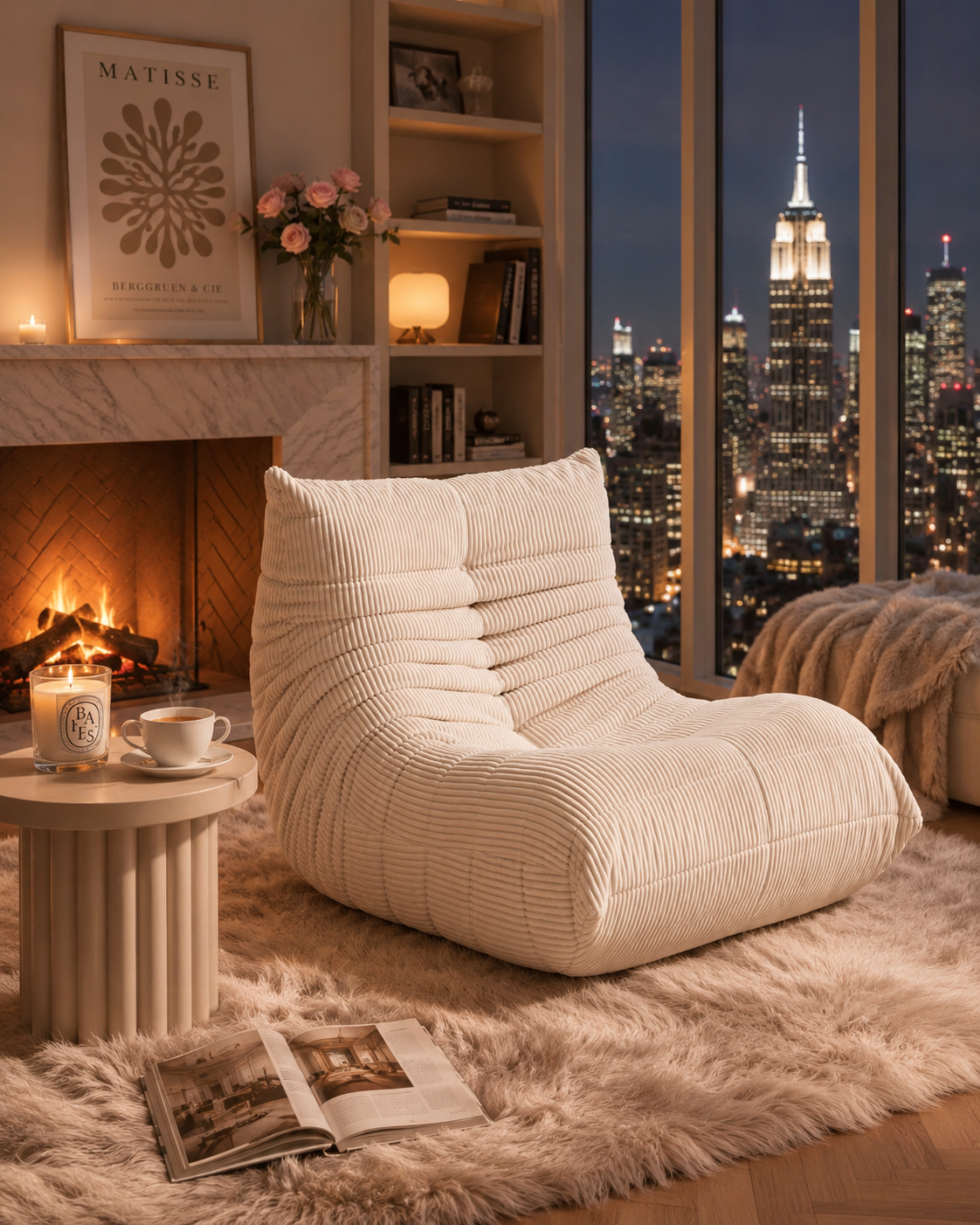 Lazy Bean Bag | Memory Foam Floor Chair
